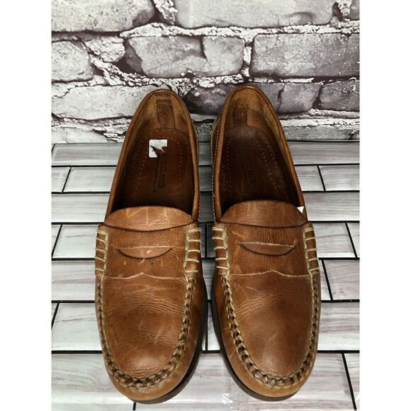 Kirkland Signature Brown Leather Penny Loafers Moc Toe Slip On Shoes Men Sz 10D - Picture 4 of 16
